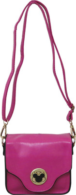 

Heels & Handles Women Casual Pink PU Sling Bag