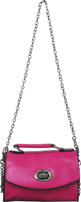 

Heels & Handles Women Casual Pink PU Sling Bag