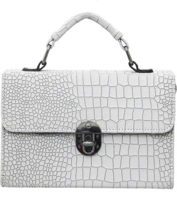 

Heels & Handles Women Formal Silver PU Satchel