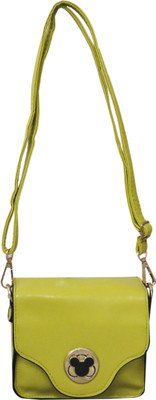 

Heels & Handles Women Casual Green PU Sling Bag