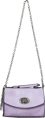 

Heels & Handles Women Evening/Party Purple PU Sling Bag