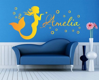 Impression Wall 52 cm Mermaid Wall Sticker Self Adhesive Sticker(Pack of 1)