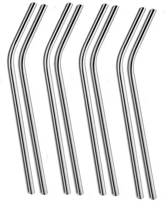 

Deal Empire Bent Drinking Straw(Silver, Pack of 8)