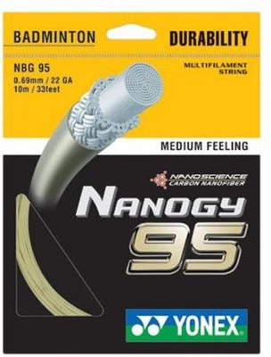 

Yonex Nanogy 95 Badminton Strings 0.69 Badminton String - 10 m(White, Gold)