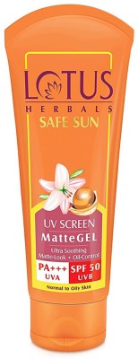 Lotus Herbals Safe Sun UV Screen Matte Gel - SPF 50 PA+++  (100 g)