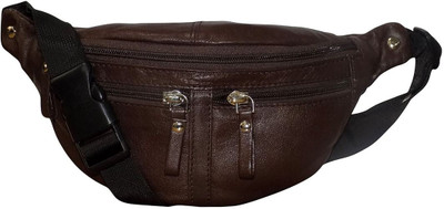 

Style 98 Genuine Leather waist bag for Men & Women Waist Pouch(Brown)