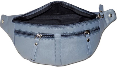 

Kan Genuine Leather Waist Bag/Travel Organizer for Men & Women(Grey)