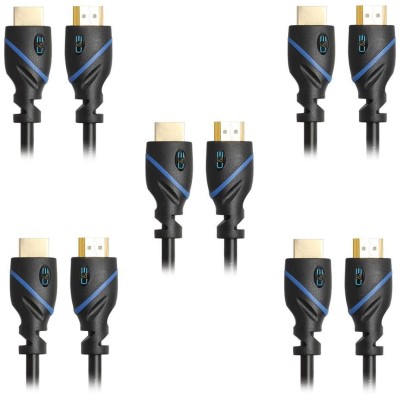 C&E  TV-out Cable High Speed HDMI Cable Ethernet 6 Feet Supports 3D and Audio Return 5 Pack(Black, For Computer, 1.8288 m) at flipkart