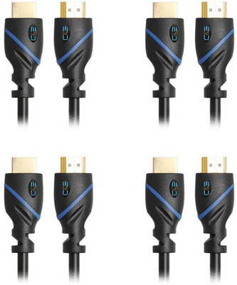 

C&E TV-out Cable 1.5-Feet, Supports Ethernet, 3D and Audio Return, UltraHD 4K Ready, 4 Pack(Black, For Xbox, 0.4572 m)