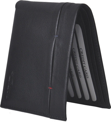 Tamanna Men Black Genuine Leather Wallet(6 Card Slots)
