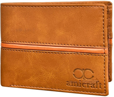 

amicraft Men Tan Artificial Leather Wallet(8 Card Slots)