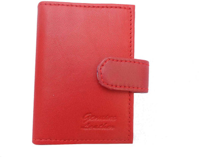 

GOOD LIFE STUFF Men Red Genuine Leather Card Holder(14 Card Slots)