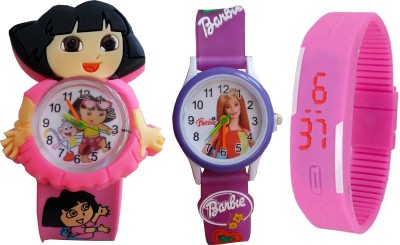 Zest4Kids Kids Pink Dora Purple Barbie Watch  - For Boys & Girls   Watches  (Zest4Kids)