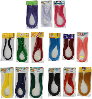 

AM Quilling Paper All Color Combo - Set of 15 Vibrant Colors 3mm & 5mm