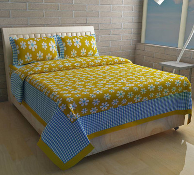 

Volvo 200 TC Cotton Double Floral Bedsheet(Pack of 1, Multicolor)