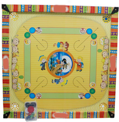 

Muren Double Sided Carrom and 4 Ludo, Snake & Ladder, Chess & Treasure Hunt Game Board Game