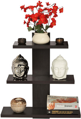 

Bluewud Phelix Engineered Wood Open Book Shelf(Finish Color - Wenge)