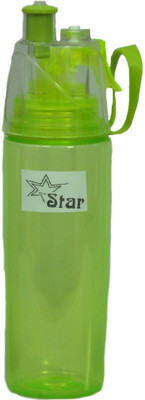 

mega star Spray Water Bottle 550 Ml instant cooling Outdoor Cycling Camping Hiking Spray bottle 550 ml Sipper(Pack of 1, Green), Light green
