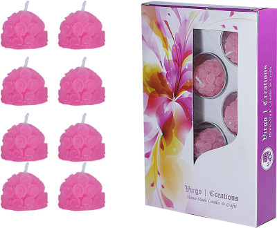 

Virgo Creations Round Rose-Pink Strawberry Candle(Pink, Pack of 8)