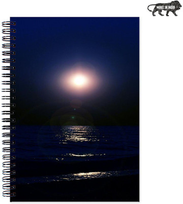 

VenTechno A5 Diary(Moon Designer Wirebound Ruled Paper Sheets Personal and Office Stationary Notebooks Diary, Multicolor)