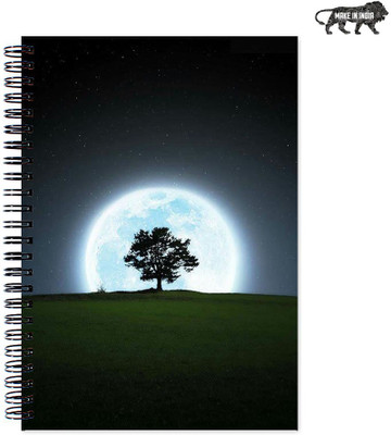

VenTechno A5 Diary(Moon Designer Wirebound Ruled Paper Sheets Personal and Office Stationary Notebooks Diary, Multicolor)