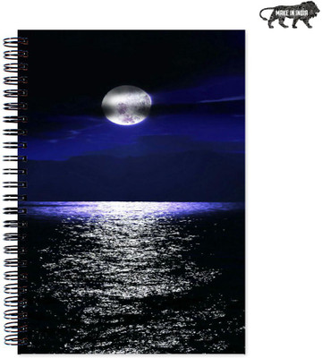 

VenTechno A5 Diary(Moon Designer Wirebound Ruled Paper Sheets Personal and Office Stationary Notebooks Diary, Multicolor)