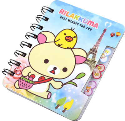 

COI Pocket-size Diary(Paris teddy diary for kids both for girls and boys , small dork diaries party time for teenage diaries, MULTICOLORS)