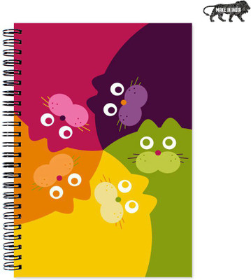 

VenTechno A5 Diary(Cute Designer Wirebound Ruled Paper Sheets Personal and Office Stationary Notebooks Diary, Multicolor)