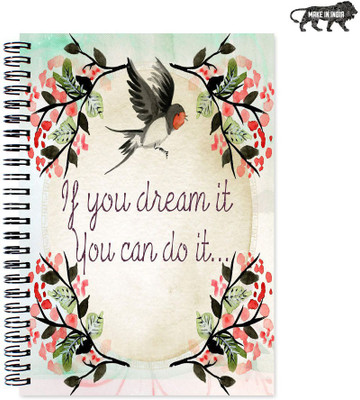 

VenTechno A5 Diary(VT Designer Wirebound Ruled Paper Sheets Personal and Office Stationary Notebooks Diary, Multicolor)