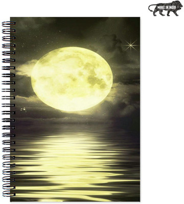 

VenTechno A5 Diary(Moon Designer Wirebound Ruled Paper Sheets Personal and Office Stationary Notebooks Diary, Multicolor)
