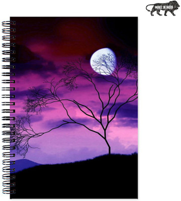 

VenTechno A5 Diary(Moon Designer Wirebound Ruled Paper Sheets Personal and Office Stationary Notebooks Diary, Multicolor)