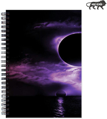 

VenTechno A5 Diary(Moon Designer Wirebound Ruled Paper Sheets Personal and Office Stationary Notebooks Diary, Multicolor)