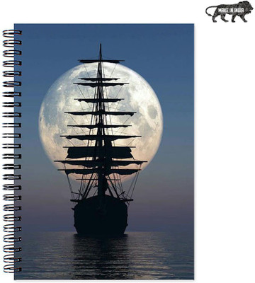 

VenTechno A5 Diary(Moon Designer Wirebound Ruled Paper Sheets Personal and Office Stationary Notebooks Diary, Multicolor)