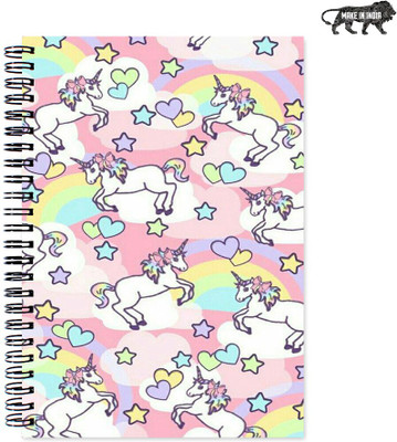 

VenTechno A5 Diary(Cute Designer Wirebound Ruled Paper Sheets Personal and Office Stationary Notebooks Diary, Multicolor)