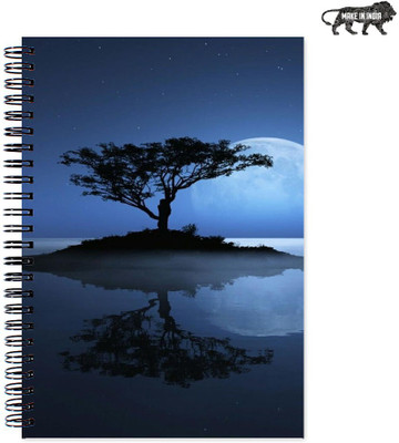 

VenTechno A5 Diary(Moon Designer Wirebound Ruled Paper Sheets Personal and Office Stationary Notebooks Diary, Multicolor)