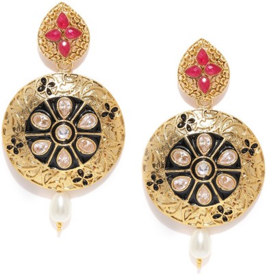 PANASH Gold-toned Beads Metal Drops & Danglers