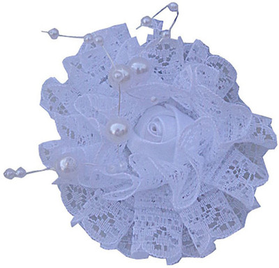 

Trendeela.com Feriha Net White Flower Hair Clip(White)