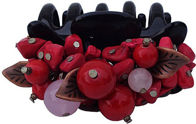 

Trendeela.com Feriha Bead Embellished Hair Claw(Red)