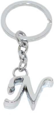 Aura Chrome Plated Personalise Alphabet N Key Chain
