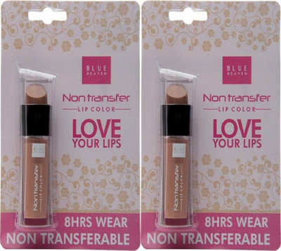 

Blue Heaven Non Transfer Lip Color - Nude Lips 05 [Pack of 2](Nude Lips 05, 5.6 ml)