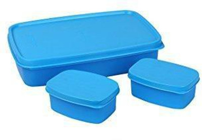 

Cello MAX FRESH COMPACT LUNCH 3 Containers Lunch Box(750 ml), Blue