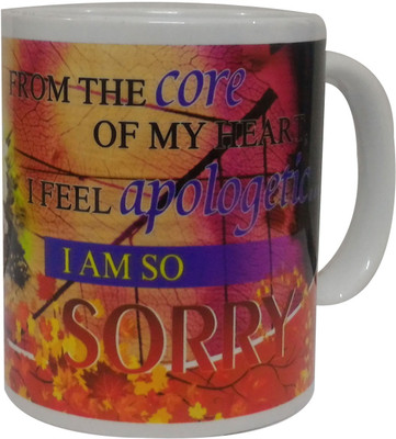 

Natali Traders Sorry Printed Coffee || Sorry Gift Ceramic Mug(300 ml), Multicolor