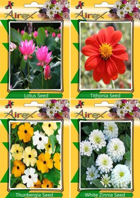 Airex Lotus, Tithonia, Thunbergia, Zinnia Mixed Seed(15 per packet)