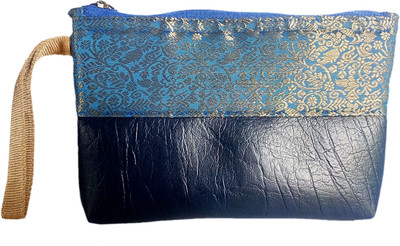 

AUK Women's Leather Combo Money Purse Pouch(Blue)