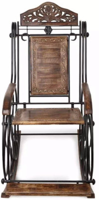 Onlineshoppee Solid Wood 1 Seater Rocking Chairs(Finish Color - Brown)