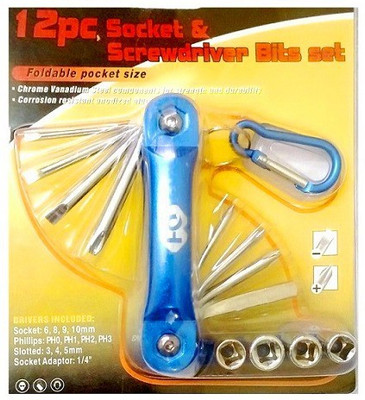 

TAG3 12 In 1 Multifunctional Multi Utility Socket Tool Combination Screwdriver Set, Blue
