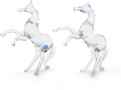 

Unravel India Decorative Showpiece - 15.24 cm(Crystal, White)