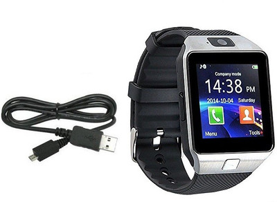 

ESTAR Smartwatch with calling function compatible with Micromax Canvas Doodle 2 Silver Smartwatch(Silver Strap Regular)