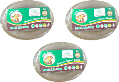 

AryanShakti Gomay Scrub Soap(225 g, Pack of 3)
