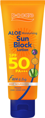 

P.O CARE Aloe Moisturizing Sun Block Lotion - SPF 50 PA+++(115 ml)